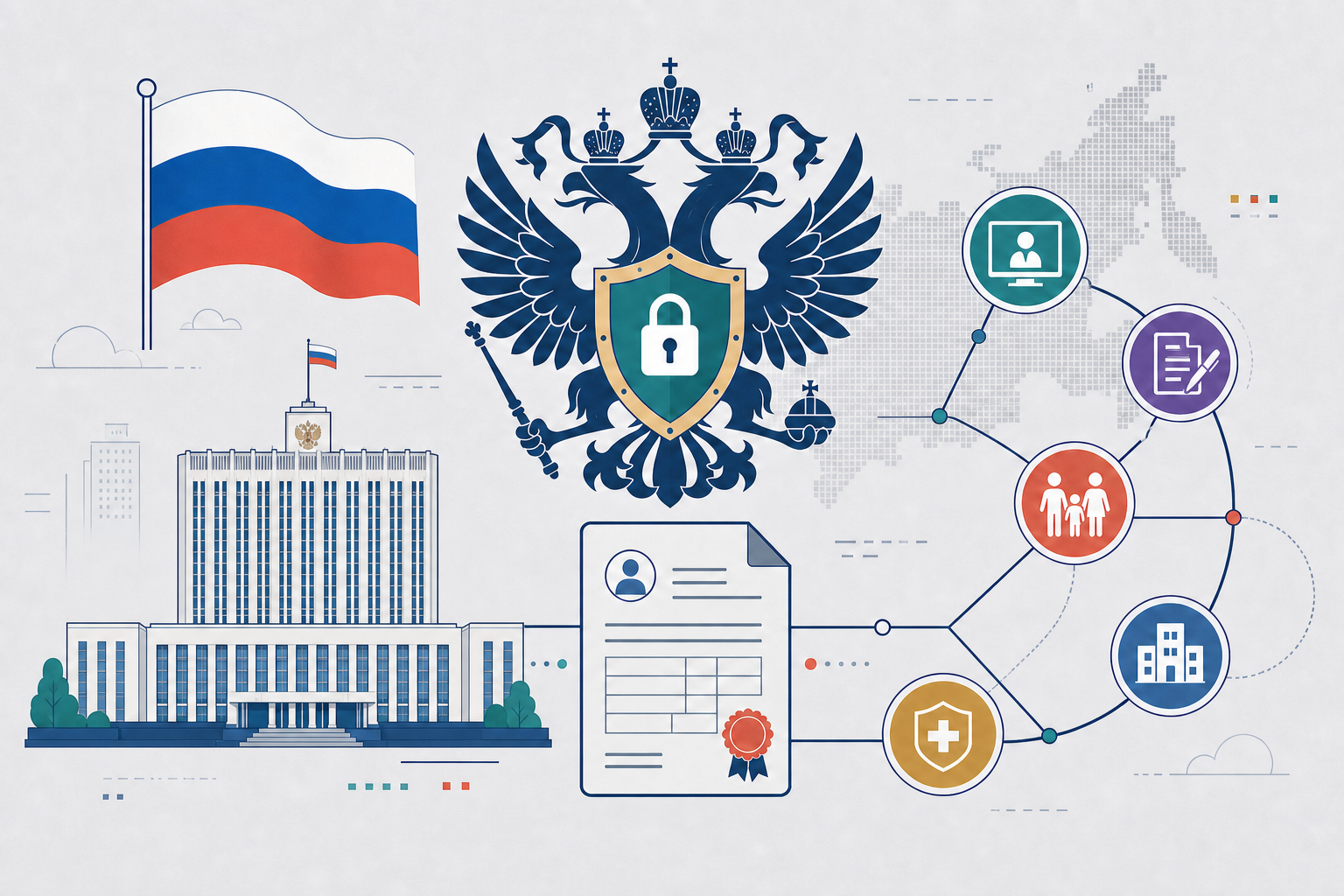 Дом Правительства Российской Федерации, государственная символика и защищённая цифровая инфраструктура